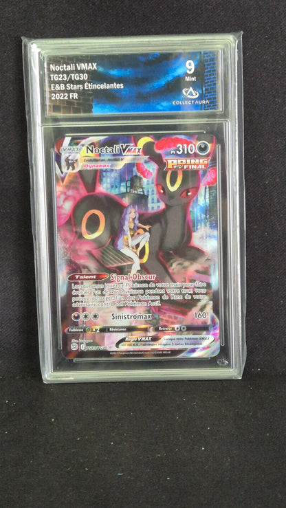 Carte Pokémon Gradée Collect Aura Star Étincelantes Noctali VMAX TG23