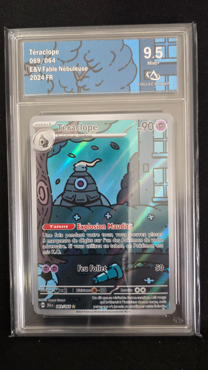 Carte Pokémon Gradée Collect Aura Téraclope AR 069/064 Fable Nébuleuse 9.5