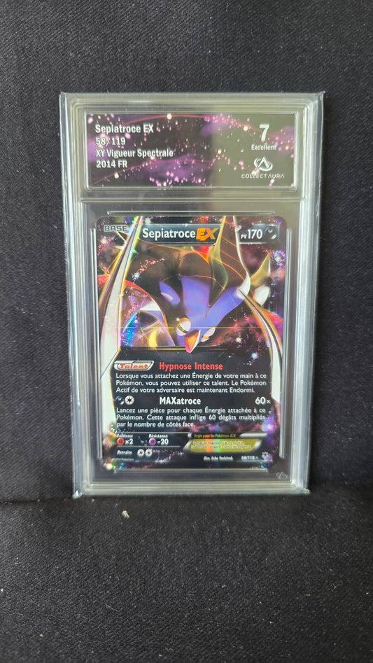 Carte Pokémon Gradée Collect Aura Sepiatroce EX 58/119 XY Vigueur Spectrale 7