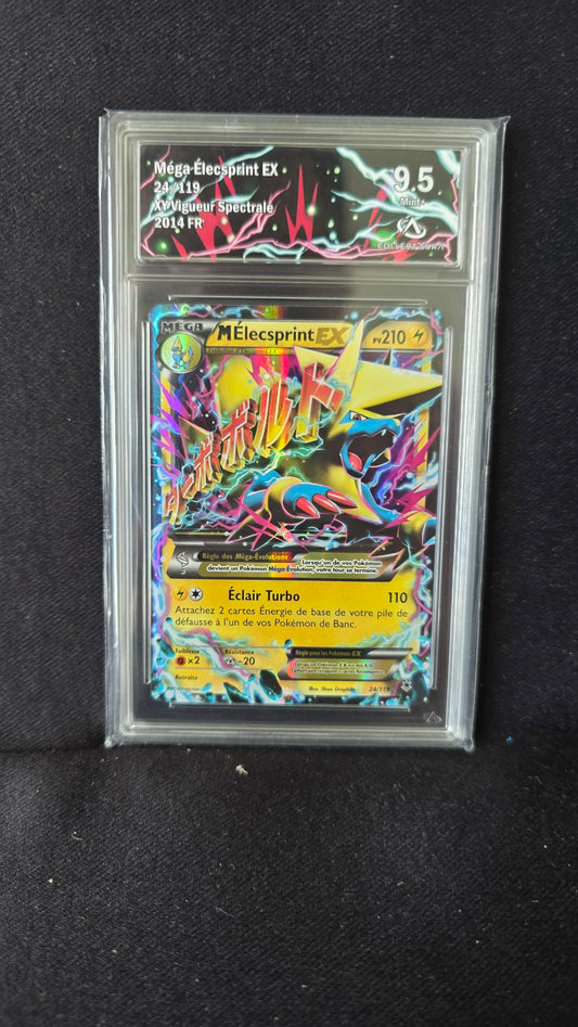 Carte Pokémon Gradée Collect Aura Méga Élecsprint EX 24/119 XY Vigueur Spectrale 9.5