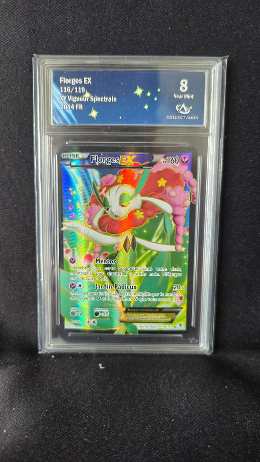 Carte Pokémon Gradée Collect Aura Florges EX Full Art 116/119 XY Vigueur Spectrale 8