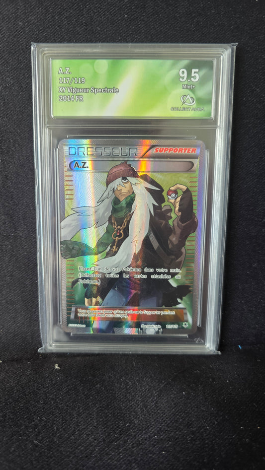 Carte Pokémon Gradée Collect Aura A.Z. Full Art Dresseur 117/119 XY Vigueur Spectrale 9.5