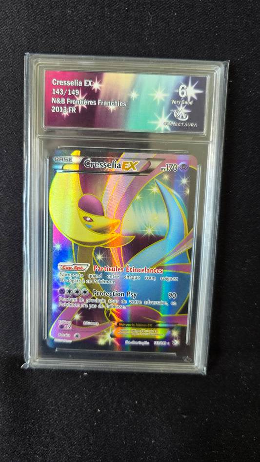 Carte Pokémon Gradée Collect Aura Noir et Blanc Frontières Franchies Cresselia EX Full Art 143/149 6