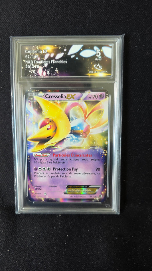 Carte Pokémon Gradée Collect Aura Noir et Blanc Frontières Franchies Cresselia EX 67/149 5
