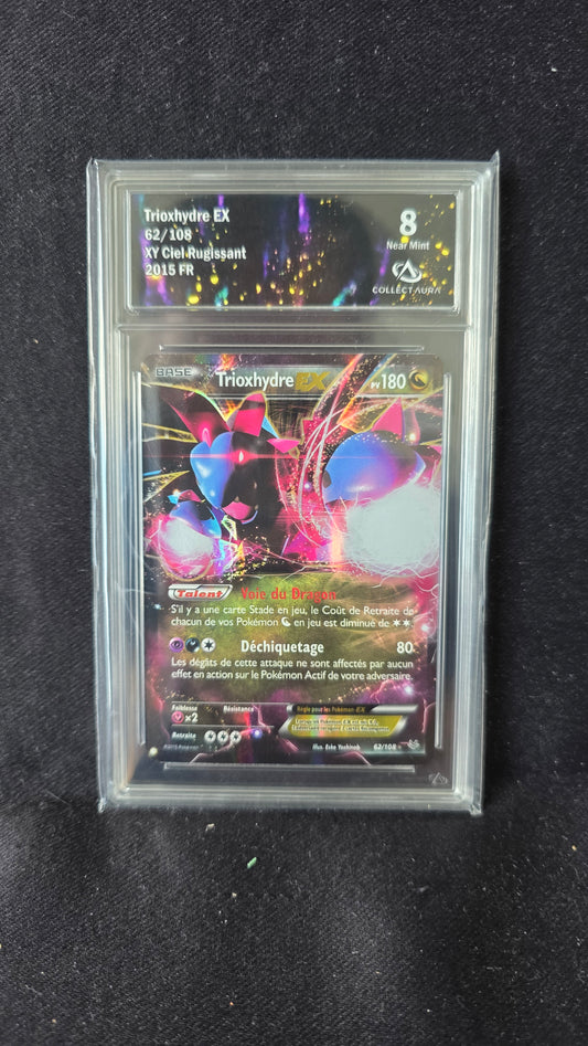 Carte Pokémon Gradée Collect Aura XY Ciel Rugissant trioxhydre EX 62/108 8
