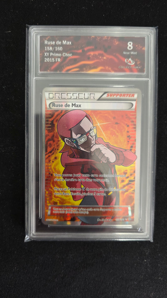 Carte Pokémon Gradée Collect Aura XY Primo-Choc Ruse de Max 158/160 8