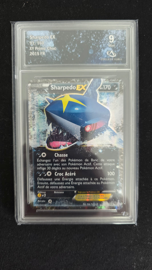 Carte Pokémon Gradée Collect Aura XY Primo-Choc Sharpedo EX 91/160 9