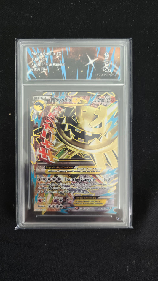 Carte Pokémon Gradée Collect Aura XY Offesnive Vapeur Méga Steelix Full Art EX 109/114 9