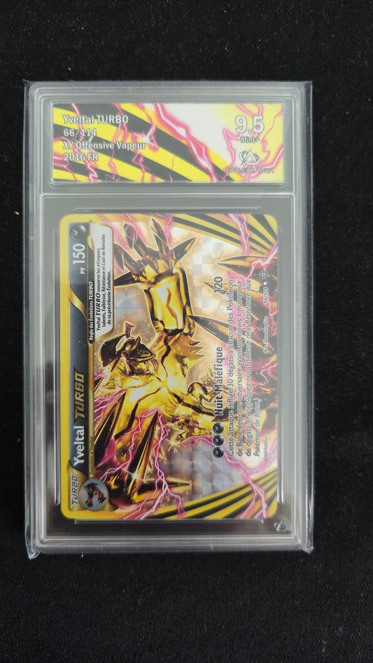 Carte Pokémon Gradée Collect Aura XY Offesnive Vapeur Yveltal Turbo 66/114 9.5