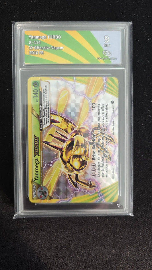 Carte Pokémon Gradée Collect Aura XY Offesnive Vapeur Yanmega Turbo 8/114 9