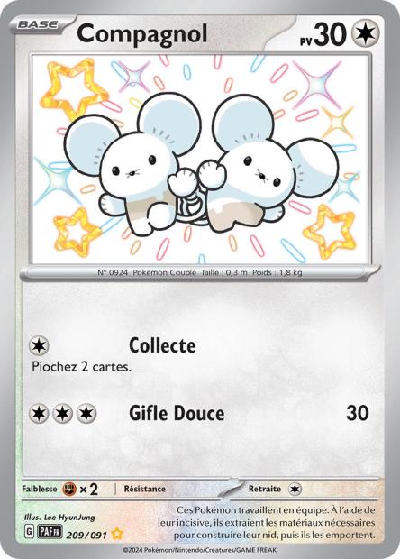 Carte Pokémon Ultra Rare Shiny Déstinées de Padea EV4.5 Compagnol 209/91