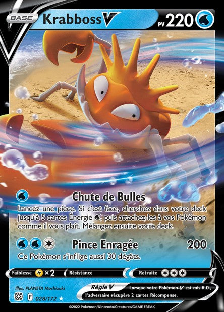 Carte Pokémon Ultra Rare Stars Étincellantes EB9 - Kraboss V 28/172