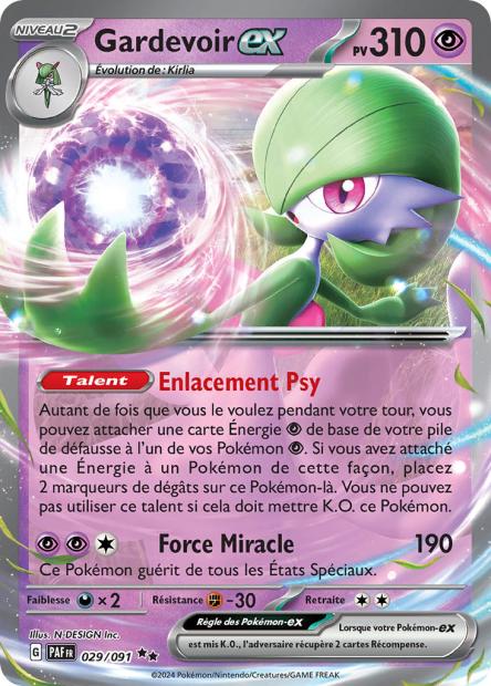 Carte Pokémon Ultra Rare Déstinées de Paldea EV4.5 - Gardevoir EX 29/91