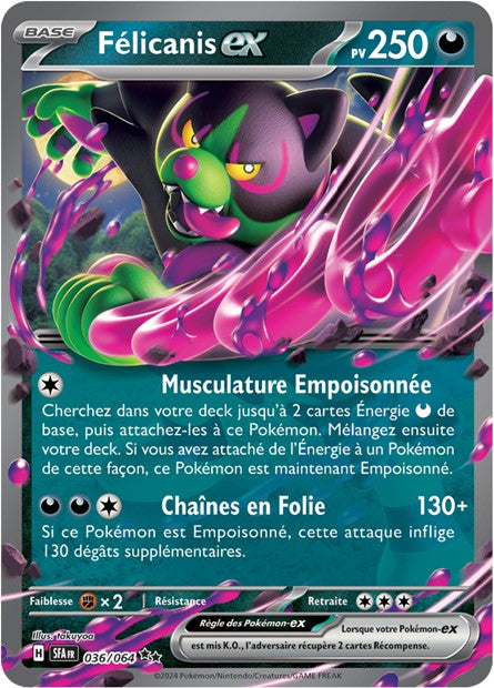 Carte Pokémon Ultra Rare Félicanis EX Fable Nébuleuse EV6.5