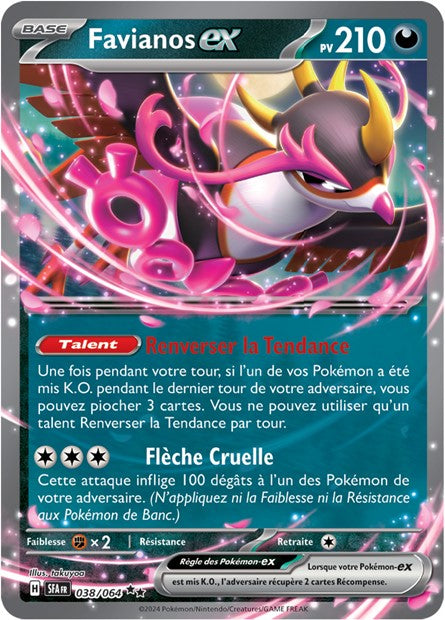 Carte Pokémon Ultra Rare Favianos EX Fable Nébuleuse EV6.5