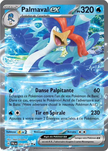 Carte Pokémon Ultra Rare Évolution à Paldea EV2 - EX Palmaval 52/193