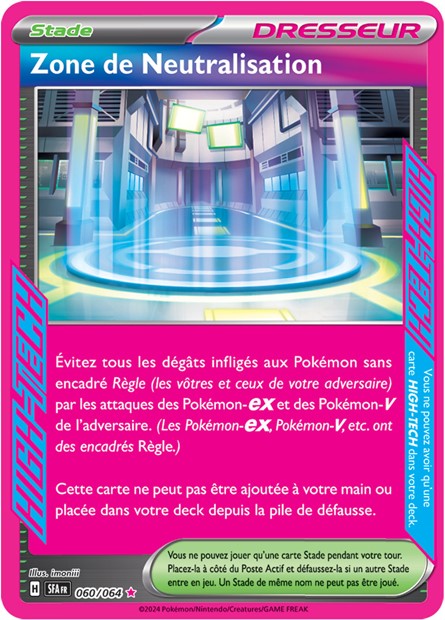 Carte Pokémon Ultra Rare Hyporoi Zone de Neutralisation ACE Fable Nébuleuse EV6.5