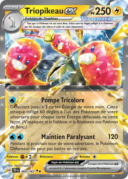 Carte Pokémon Ultra Rare Forces Temporelles EV5 - Triopikeau EX 60/162