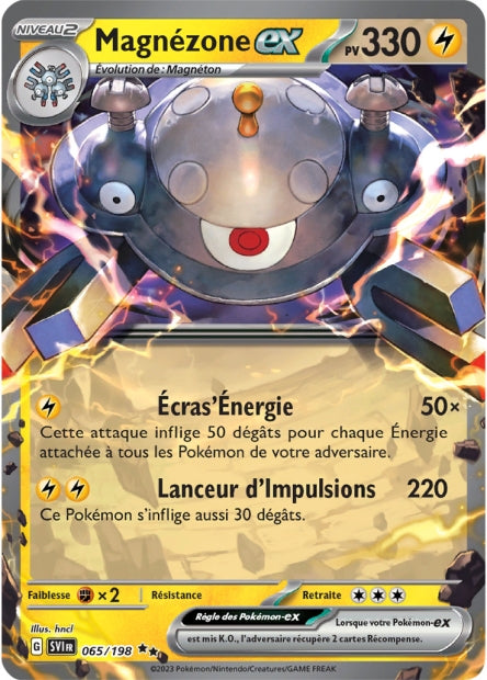 Carte Pokémon Ultra Rare Écarlate et Violet EV1 - EX Magnézone 065/198