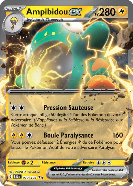 Carte Pokémon Ultra Rare Évolution à Paldea EV2 - Ampibidou EX 79/193