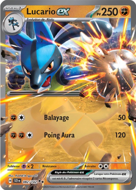 Carte Pokémon Ultra Rare Lucario EX Couronne Stellaire EV7