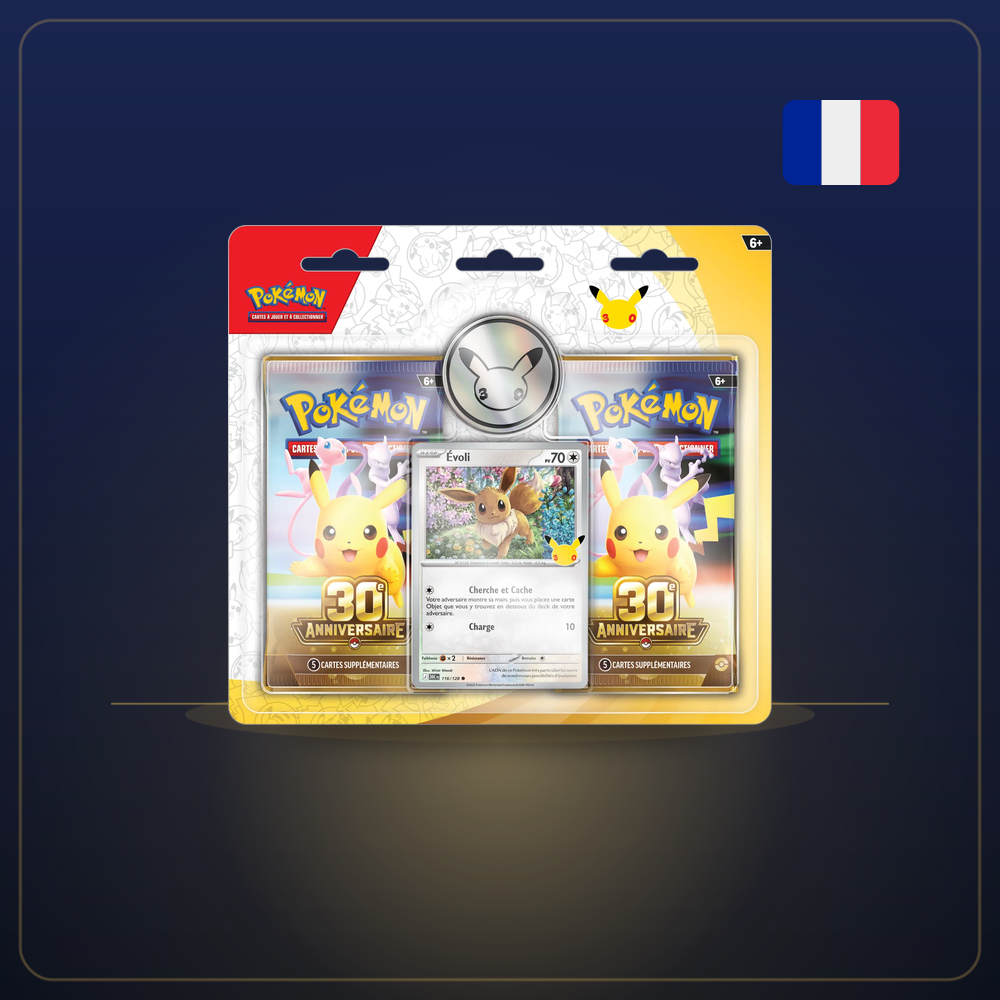 Blister de 2 Boosters Évoli Pokémon 30e Anniversaire