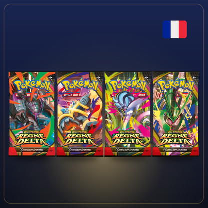 Les 4 arts de booster Pokémon Règne Delta ME6