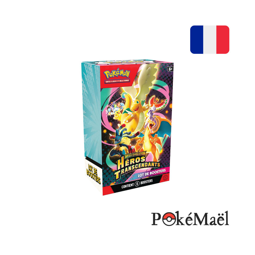 [précommande] Display de 10 Bundles Pokémon – Héros Transcendants ME2.5 (FR)