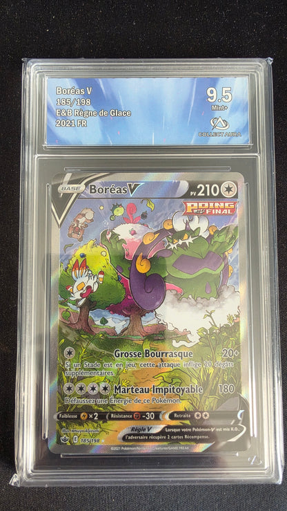 Carte Pokémon Gradée Collect Aura Boréas V 9.5 185/198 - face
