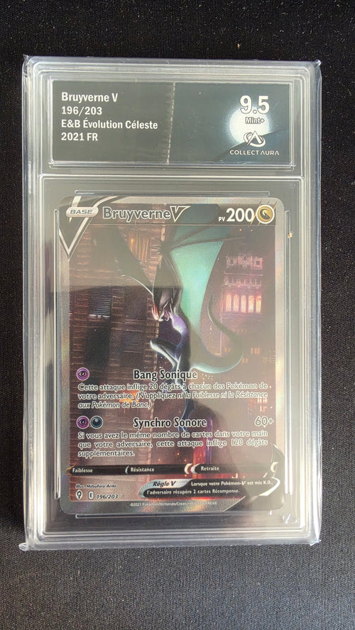 Carte Pokémon Gradée Collect Aura Bruyverne V 9.5 196/203 n°562794286