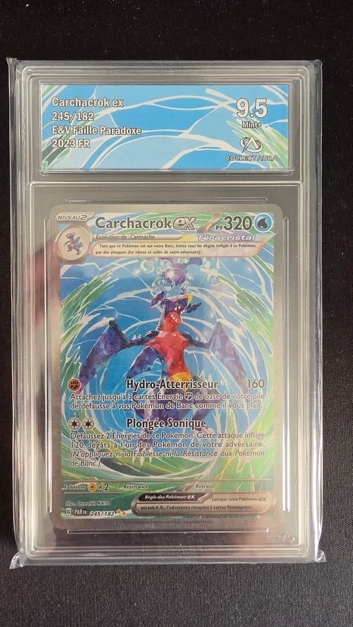 Carte Pokémon Gradée Collect Aura Carchacrock ex 9.5 245/182 n°977344797