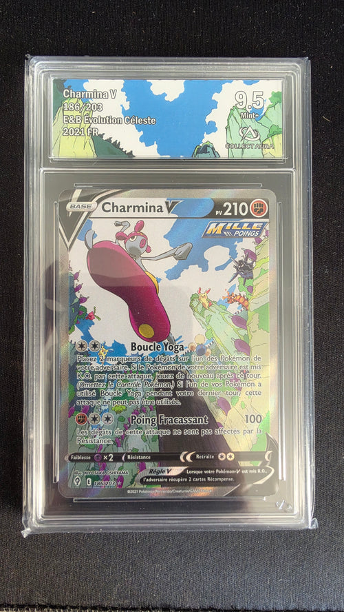 Carte Pokémon Gradée Collect Aura Charmina V 9.5 186/203 n°136691463