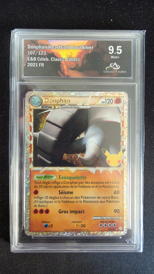 Carte Pokémon Gradée Collect Aura Donphan 9.5 107/123 n°499713572
