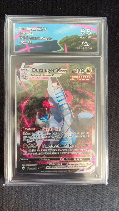 Carte Pokémon Gradée Collect Aura Duralugon Vmax 9.5 220/203 n°688383212 (Missprint)