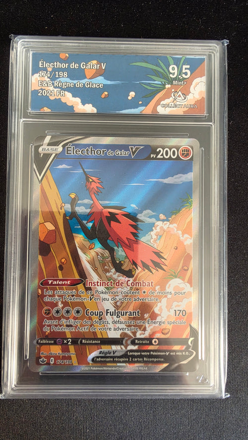 Carte Pokémon Gradée Collect Aura Électhor de Galar V 9.5 174/198 n°544874750