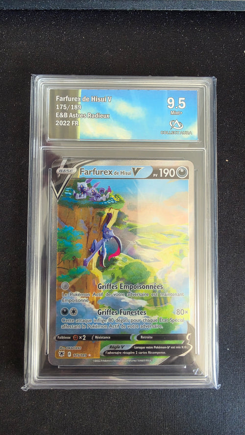 Carte Pokémon Gradée Collect Aura Farfurex de Hisui V 9.5 175/189 n°115756808