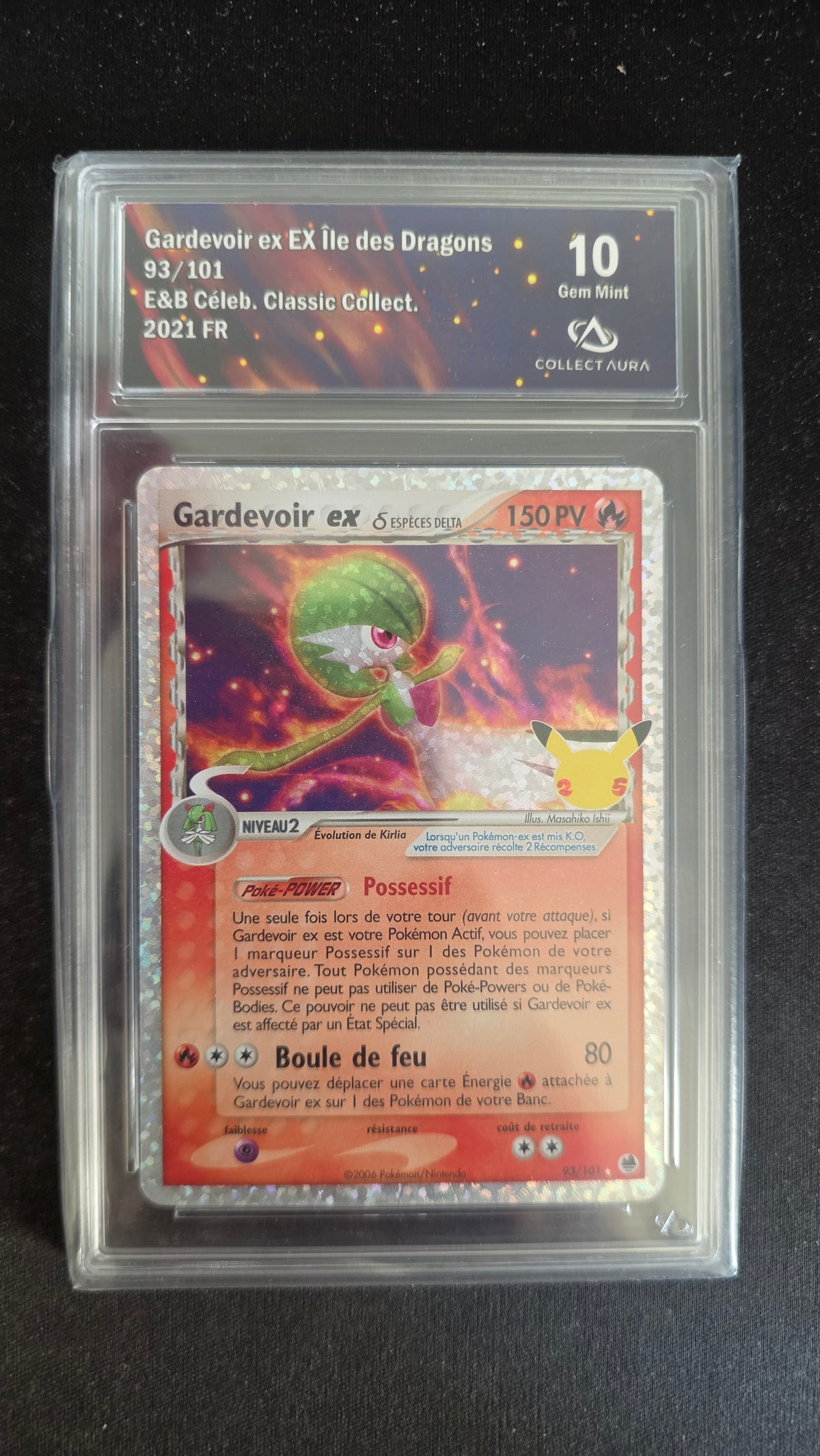 Carte Pokémon Gradée Collect Aura Gardevoir EX 10 93/101 - face
