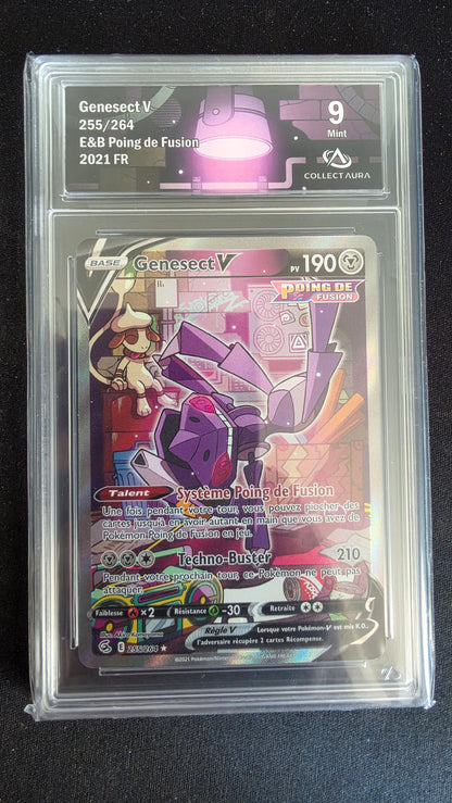 Carte Pokémon Gradée Collect Aura Genesect V 9 255/264 - face