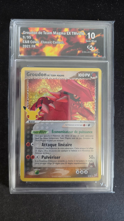 Carte Pokémon Gradée Collect Aura Groudon (Team Magma) 10 - face