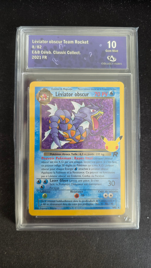 Carte Pokémon Gradée Collect Aura Léviator obscur 10 8/82 n°166215106