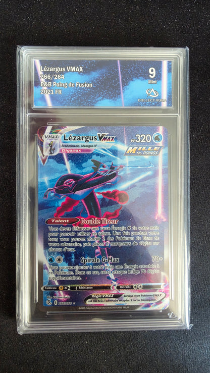Carte Pokémon Gradée Collect Aura Lézargus Vmax 9 266/264 - face