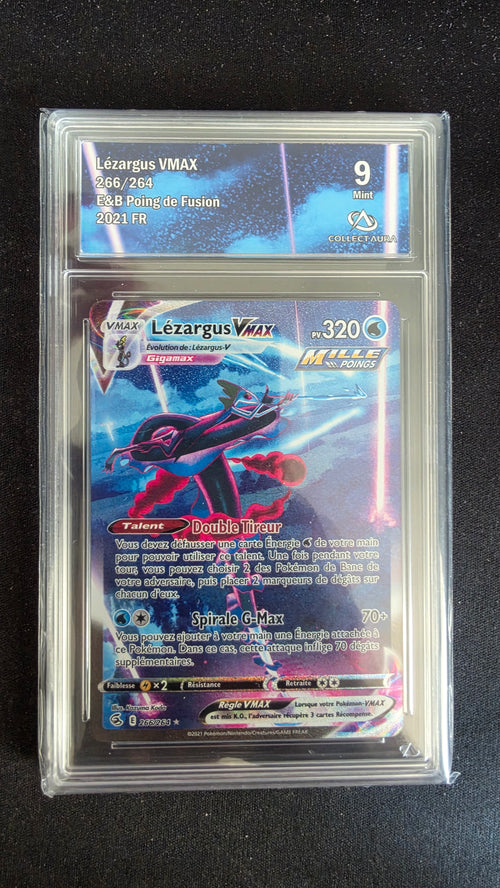 Carte Pokémon Gradée Collect Aura Lézargus Vmax 9 266/264 n°395809252