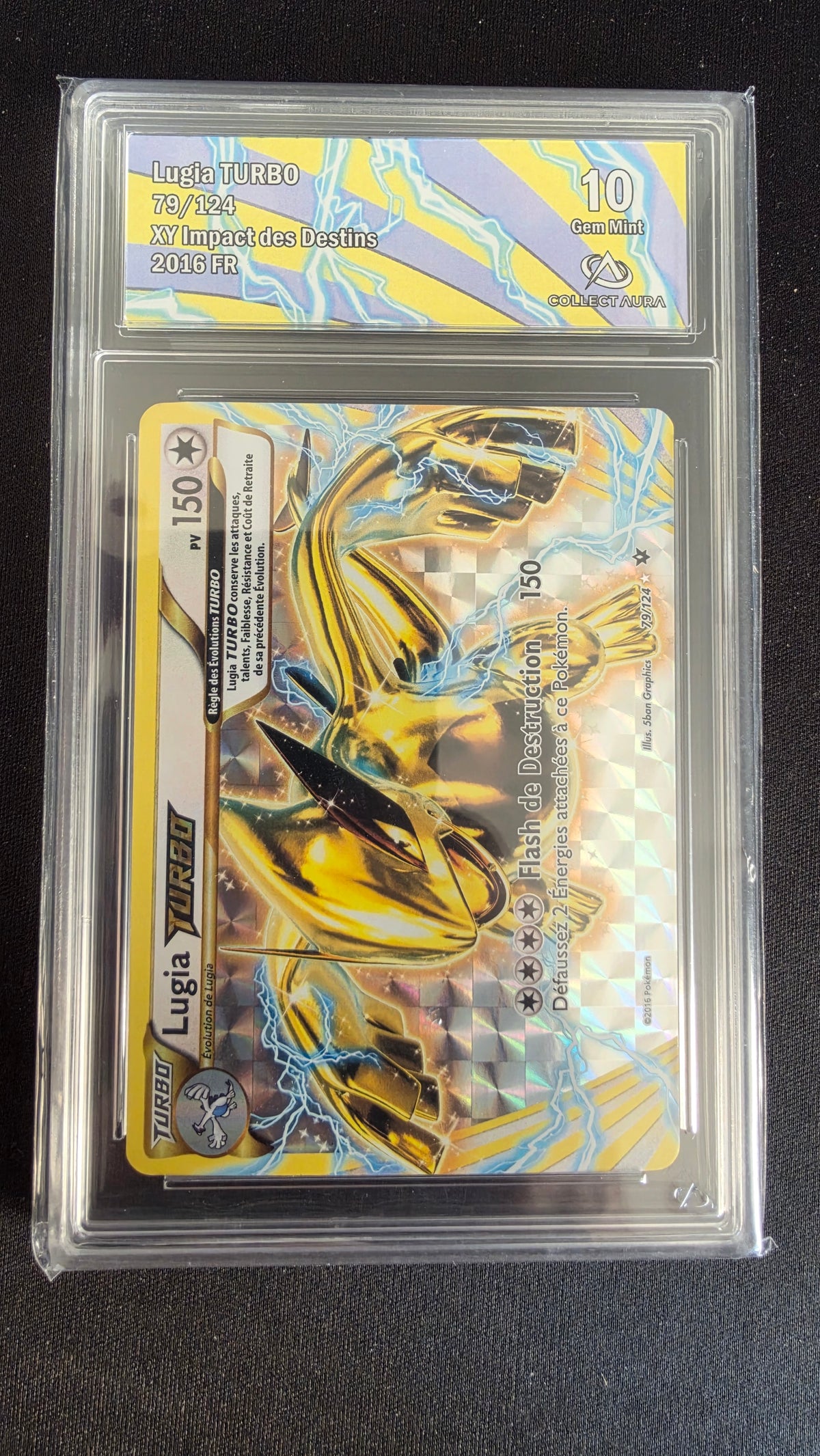 Carte Pokémon Gradée Collect Aura Lugia Turbo 10 79/124 - face