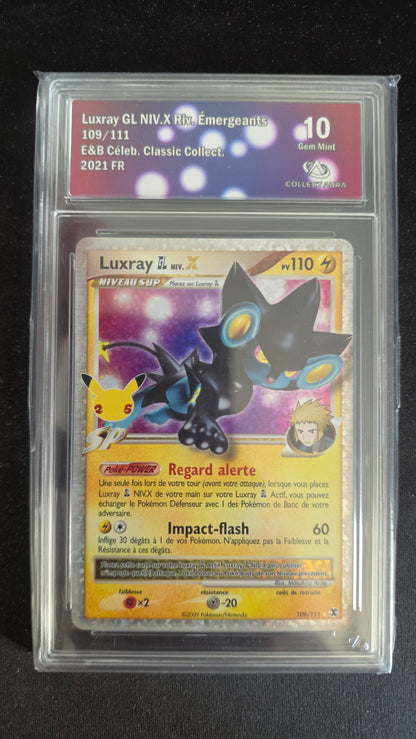 Carte Pokémon Gradée Collect Aura Luxray 10 109/111 - face