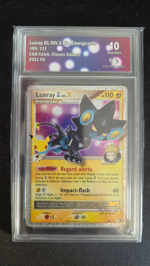 Carte Pokémon Gradée Collect Aura Luxray 10 109/111 n°609278874