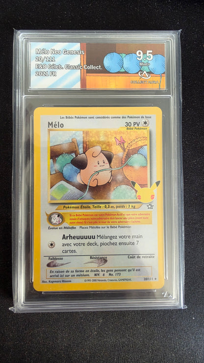 Carte Pokémon Gradée Collect Aura Mélo 9.5 20/111 - face