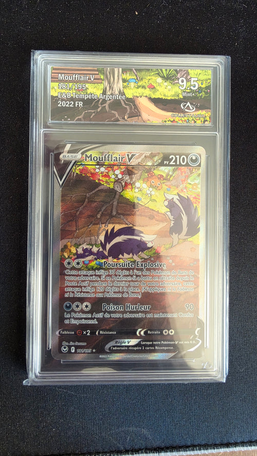 Carte Pokémon Gradée Collect Aura Moufflair V 9.5 181/195 n°597619033