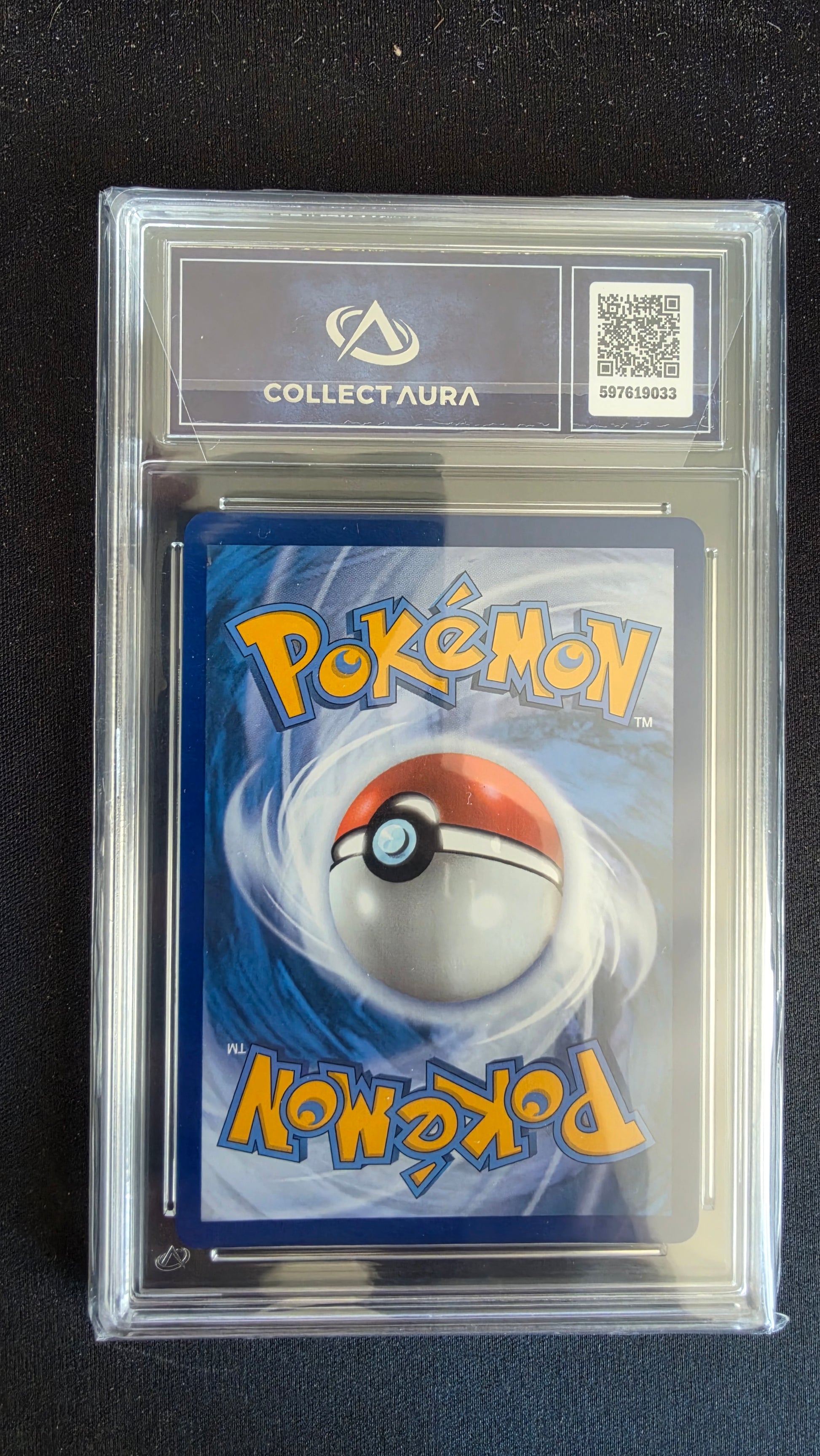 Carte Pokémon Gradée Collect Aura Moufflair V 9.5 181/195 - arrière