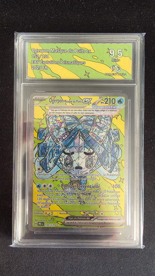 Carte Pokémon Gradée Collect Aura Ogerpon Masque du Puits ex 9.5 152/131 n°763289725
