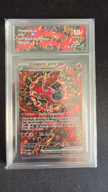Carte Pokémon Gradée Collect Aura Plumeline ex 10 MEP024 - face